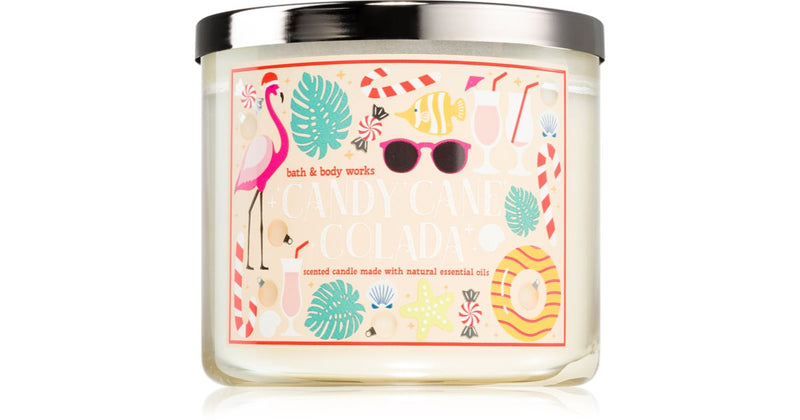 Bath & Body Works Candy Cane Colada candela profumata 411 g