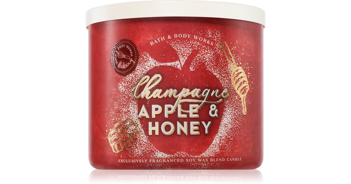 Bath &amp; Body Works Champagne Apple &amp; Honey candela profumata 411 g