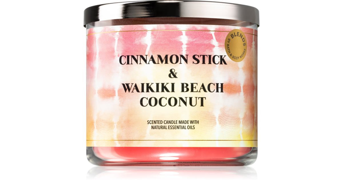 Bath &amp; Body Works מקל קינמון ו-Waikiki Coconut Beach 411 גרם