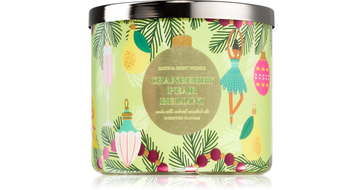 Bath &amp; Body Works Αρωματικό κερί Cranberry Pear Bellini 411 γρ