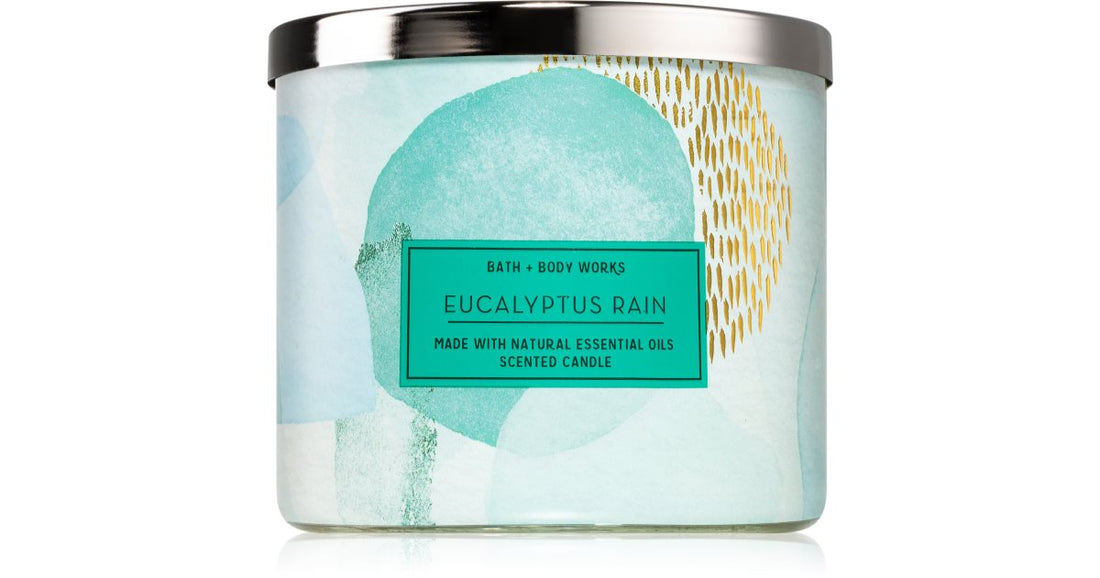 Bath &amp; Body Works Eucalyptus Rain κερί III. 411 γρ