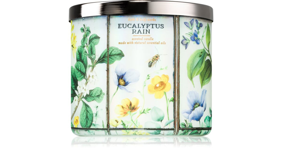 Bath &amp; Body Works Eucalyptus Rain vonná svíčka 411 g