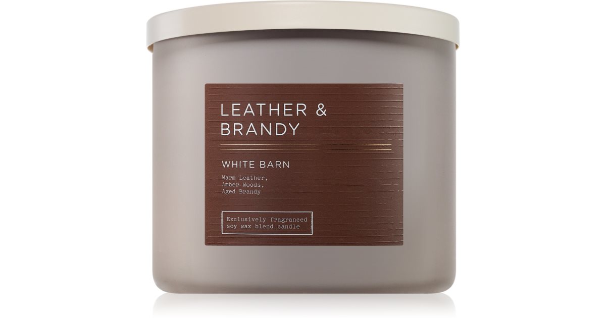 Bath &amp; Body Works Leather &amp; Brandy scented candle 411 g