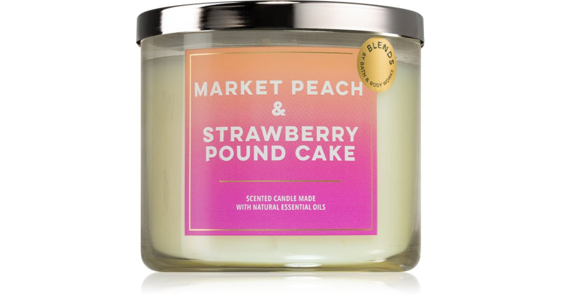 Bath &amp; Body Works Market Bizcocho de Melocotón y Fresa 411 g