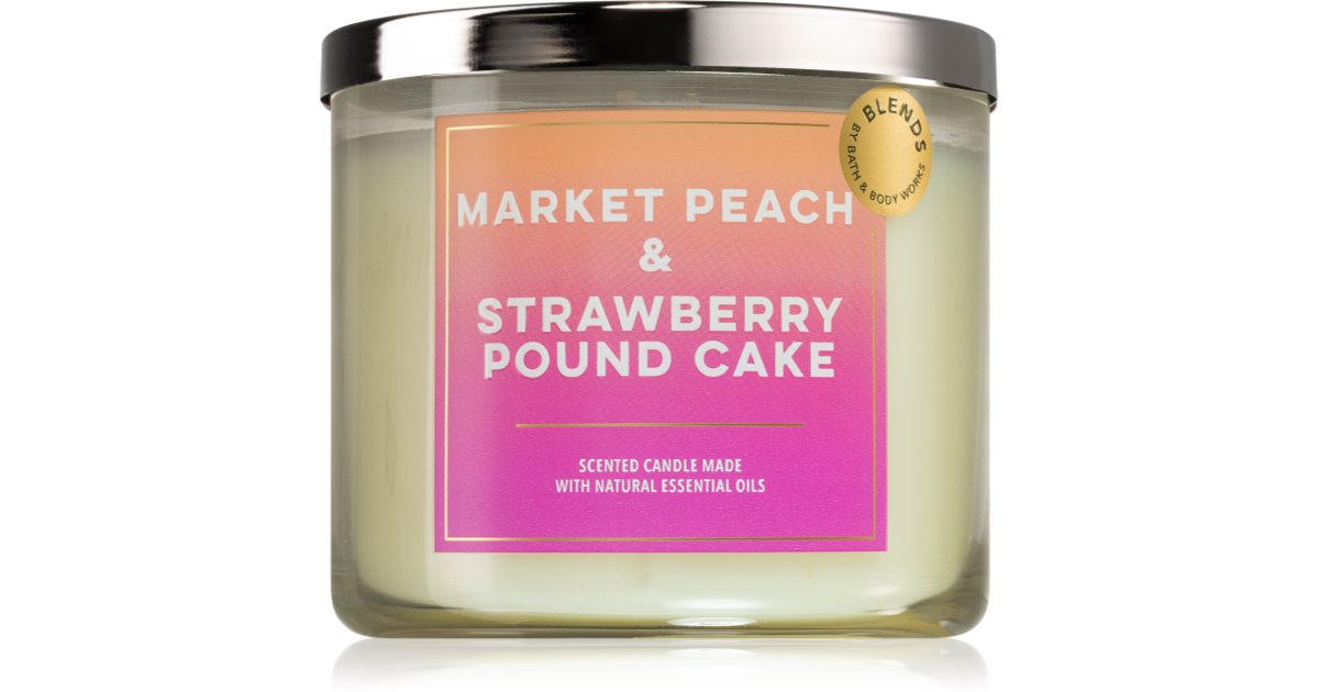 Bath &amp; Body Works Market Brzoskwiniowo-Truskawkowe Ciasto Funtowe 411 g