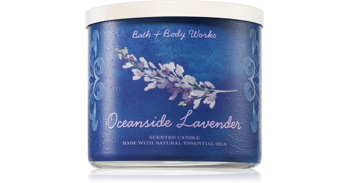 Bath &amp; Body Works נר ריחני Oceanside לבנדר 411 גרם