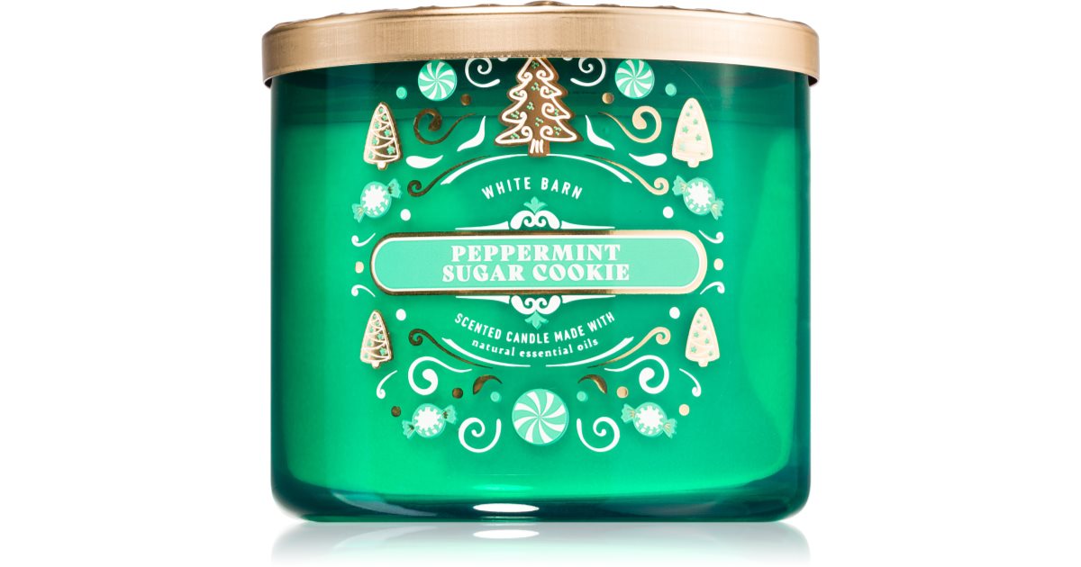 Bath &amp; Body Works Peppermint Sugar Cookie candela profumata 411 g