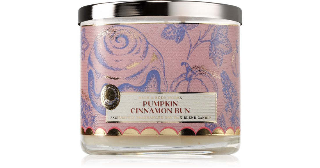 Bath &amp; Body Works Pumpkin Cinnamon Bun candela profumata 411 g