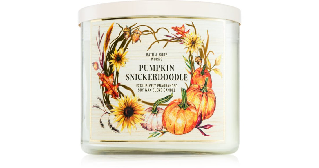 Bath &amp; Body Works נר ריחני דלעת Snickerdoodle 411 גרם