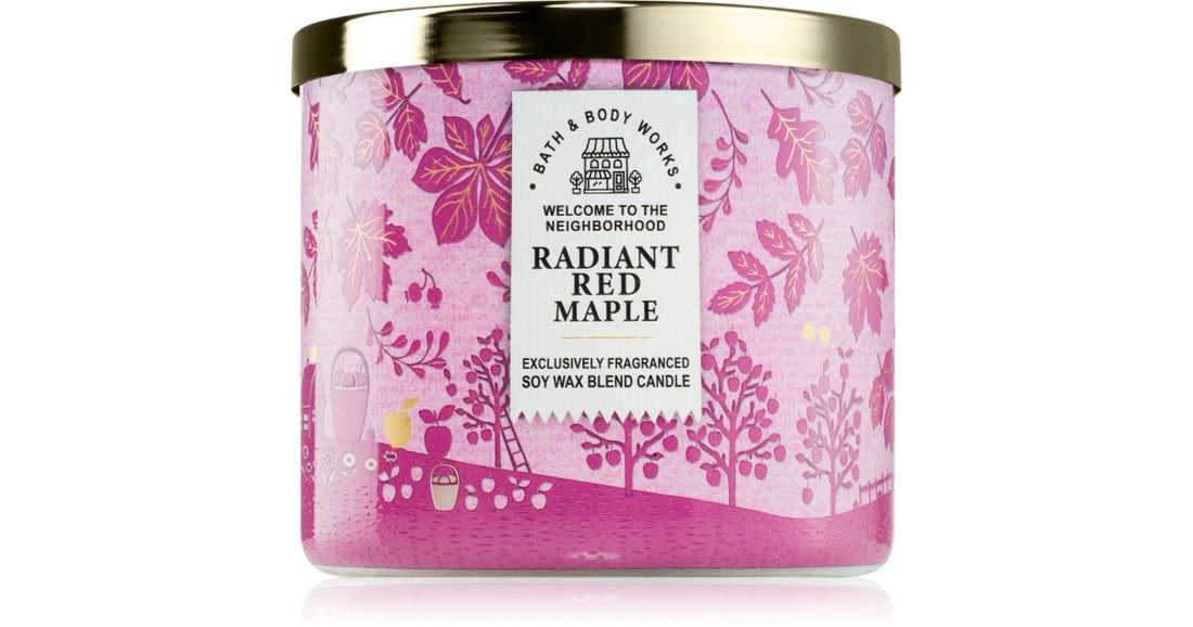 Bath &amp; Body Works Radiant Red Maple scented candle 411 g