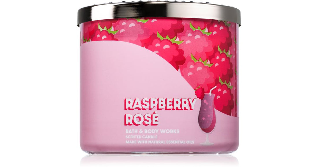 Bath &amp; Body Works Raspberry Rose tuoksukynttilä 411 g