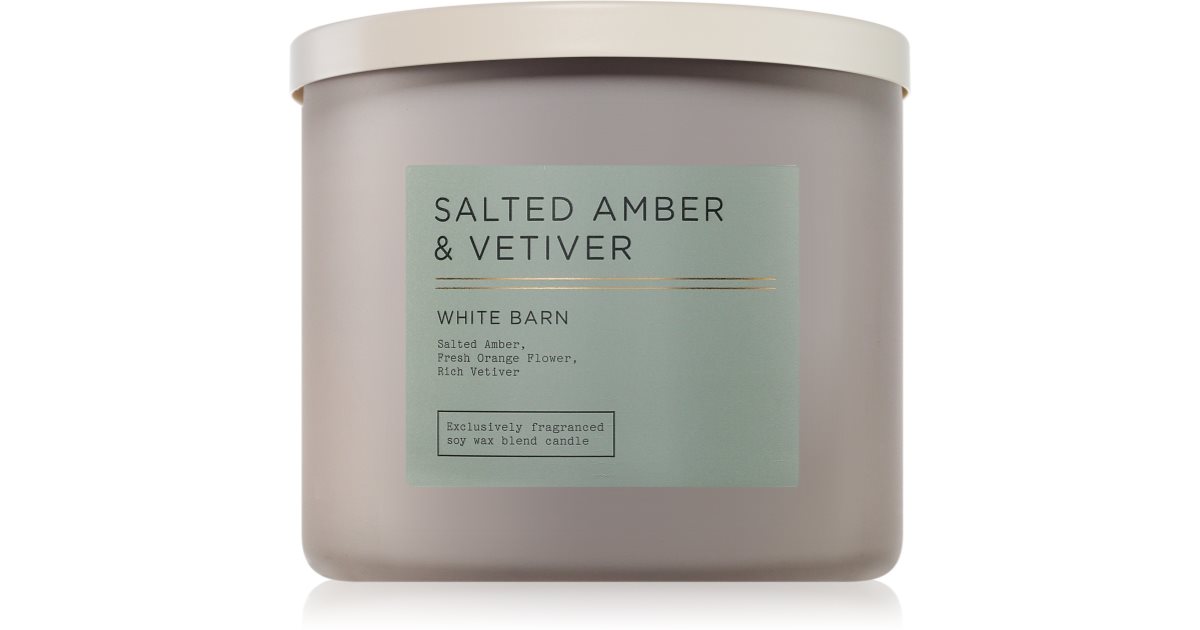 Bath &amp; Body Works Duftkerze „Salted Amber &amp; Vetiver“, 411 g