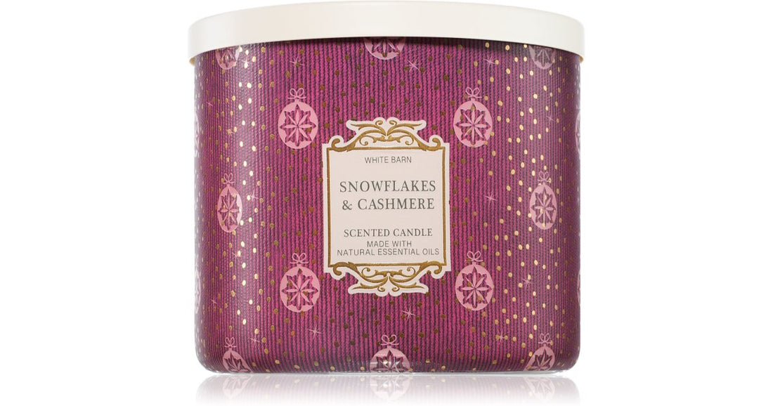 Bath &amp; Body Works Bougie parfumée Flocons de Neige &amp; Cachemire 411 g