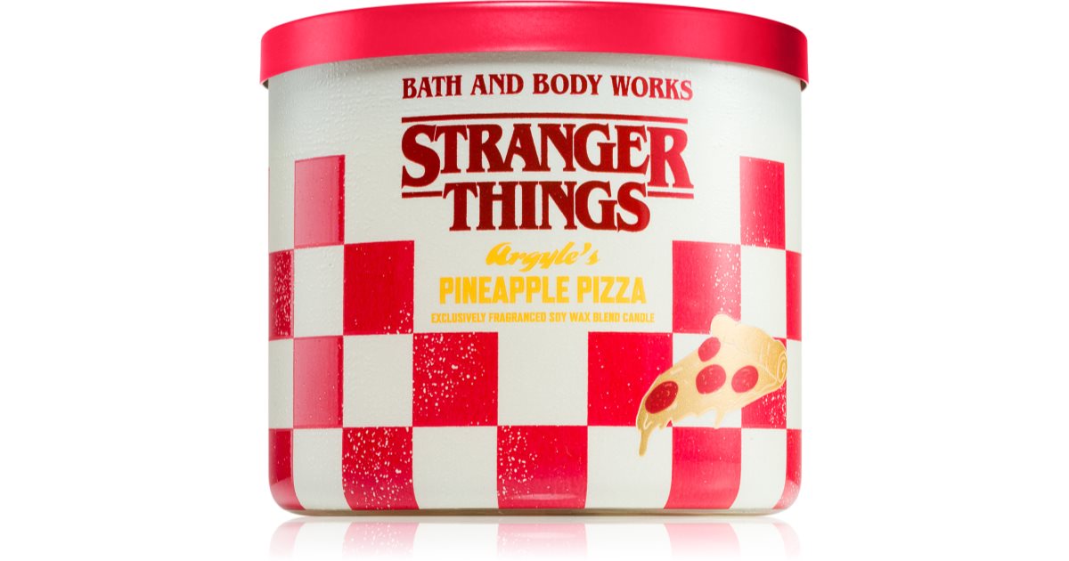 Bath &amp; Body Works Stranger Things شمعة معطرة ببيتزا الأناناس من Argyle 411 جم