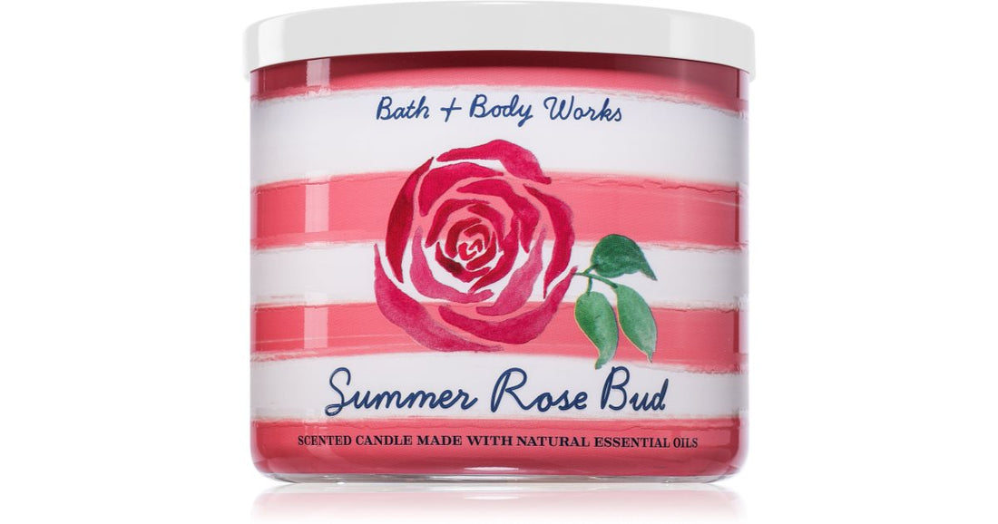 Bath &amp; Body Works Lumanare parfumata Summer Rose Bud 411 g