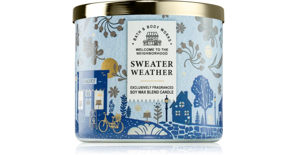 Bath &amp; Body Works Svetr Weather vonná svíčka 411 g