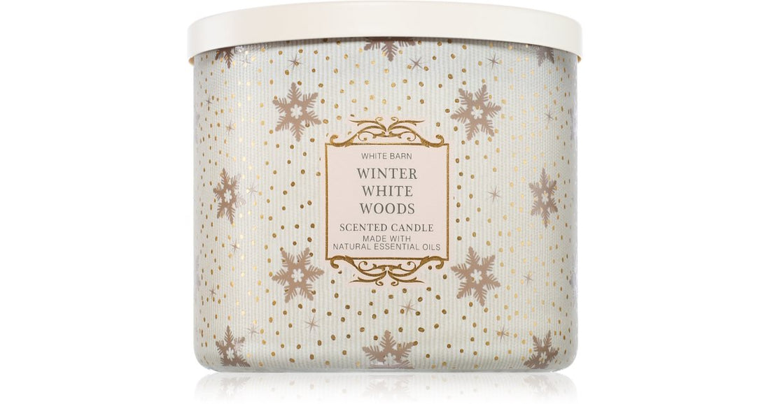 Bath &amp; Body Works Αρωματικό κερί Winter White Woods 411 γρ