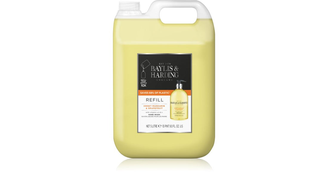 Baylis &amp; Harding Recharge savon liquide mains douce mandarine et pamplemousse 5000 ml