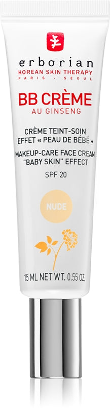 Erborian BB Cream crema colorata per una pelle perfetta SPF 20 confezione piccola colore Nude 15 ml