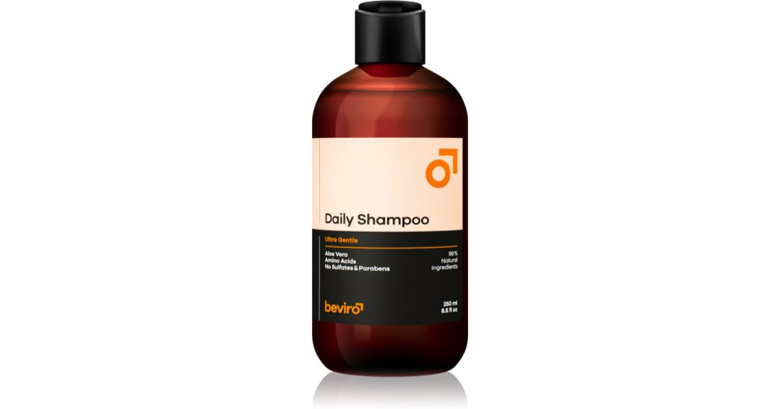 Beviro Shampoo quotidiano ultra delicato per uomo con aloe vera 500 ml