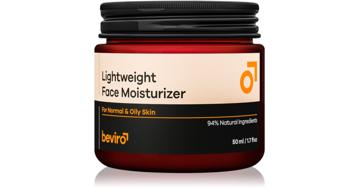 Beviro Crema Idratante Viso Leggera per Uomo 50 ml