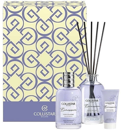 Collistar Benessere Fico e Glicine Set (edt/100ml + c/br/50ml + diff/100ml)