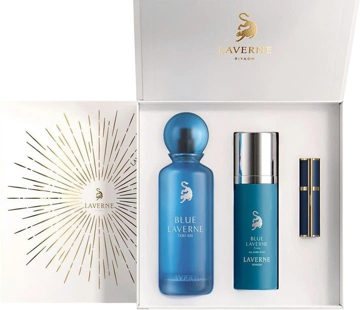 Laverne Riyadh Blue Laverne 7AM Set (edp/200ml + b/spray/100ml)