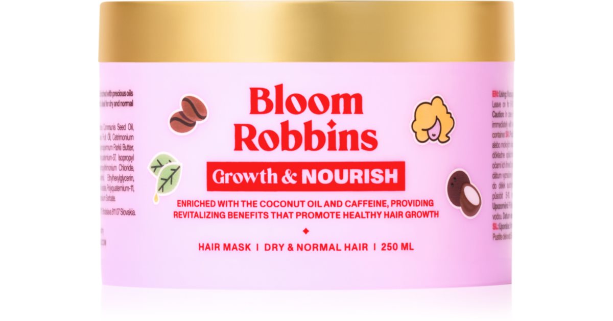 Bloom Robbins Growth &amp; Nourish maschera per capelli nutriente per tutti i tipi di capelli 250 ml