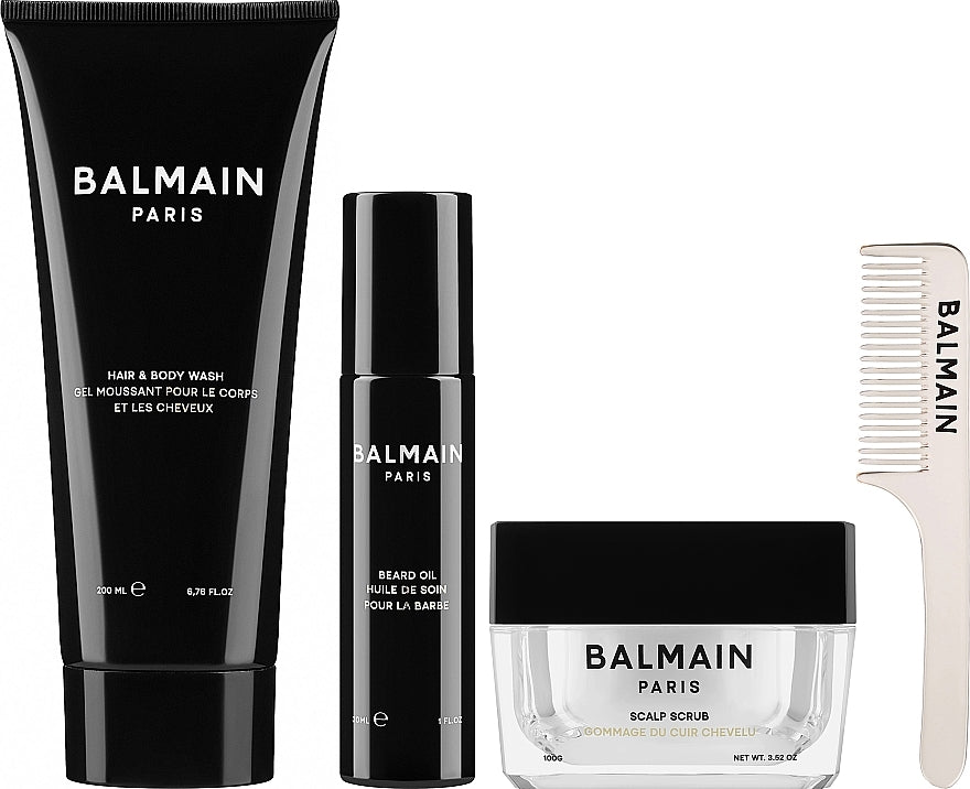 Set uomo Balmain Homme Giftset (scr/100ml + oil/30ml + body wash/200ml)