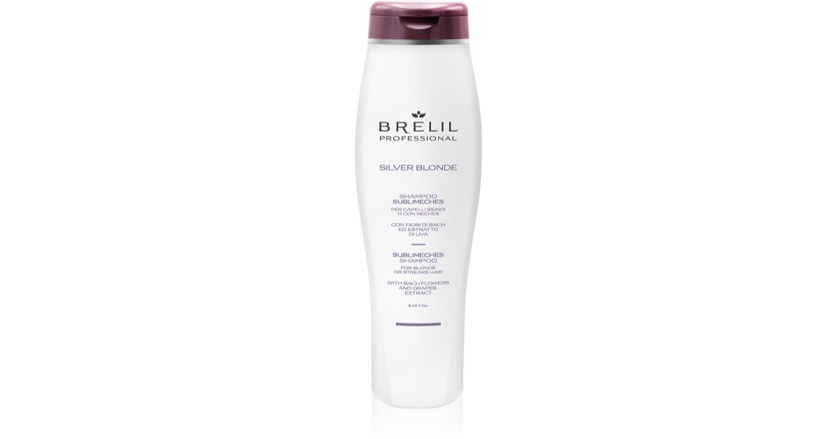 Brelil Professional Sublime Silver Blonde Anti-Gelb-Shampoo für blondes und gesträhntes Haar, 1000 ml