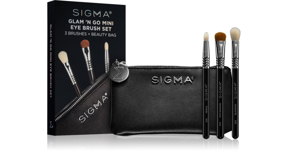 Sigma Beauty Brush Set Glam N Go Conjunto de pincéis com estojo 3 unid. 