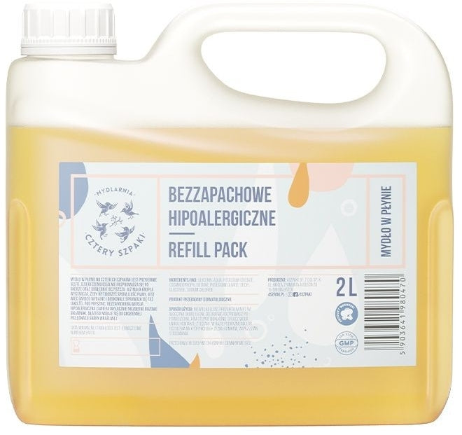 Sapone liquido ipoallergenico, (ricarica) Cztery Szpaki 2000 ml