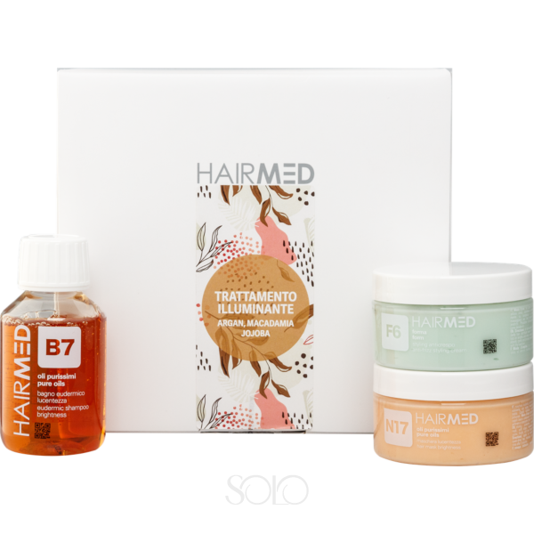 Hairmed Dry Hair Illuminating Treatment — set trattamento illuminante per capelli secchi (shampoo 200 ml + maschera 250 