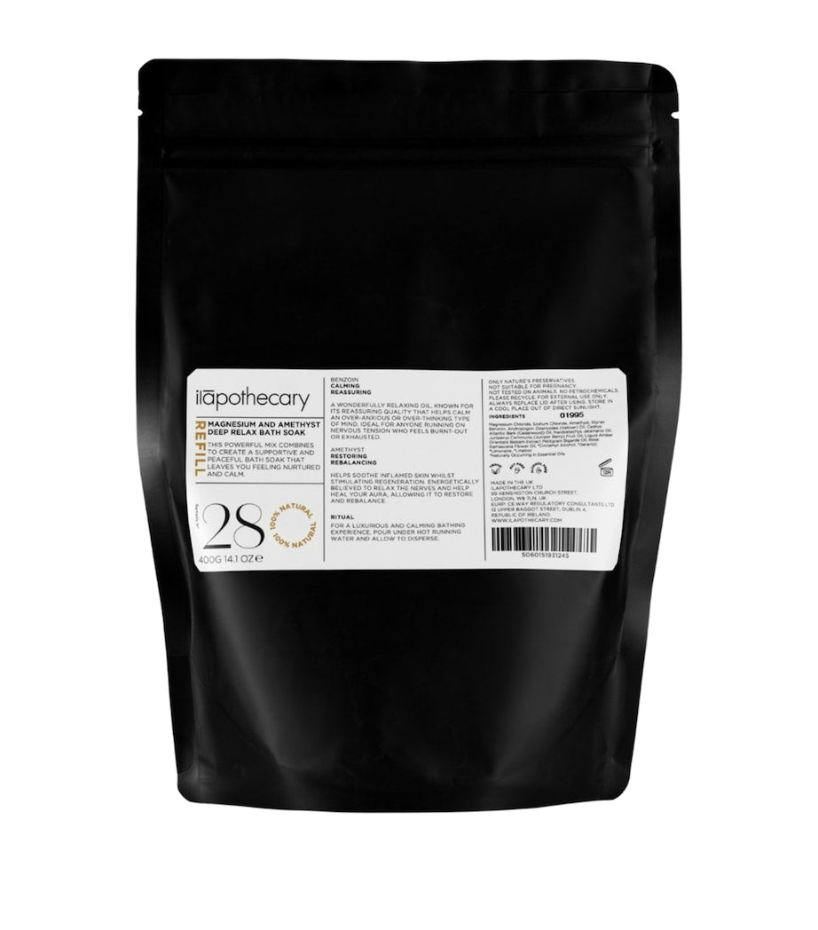 Sale da bagno "Magnesium &amp; Amethyst", 28 Ilapothecary Deep Relax Bath Soak 400 g