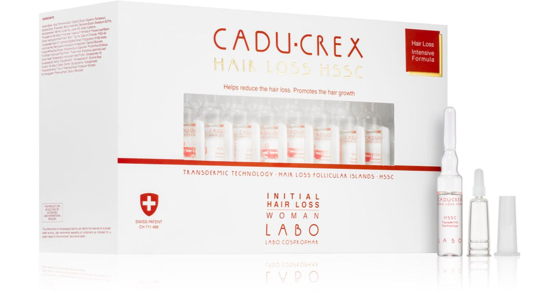 Cadu-Crex Queda de cabelo HSSC Tratamento inicial para queda de cabelo feminino contra queda incipiente para mulheres 20x3,5 ml