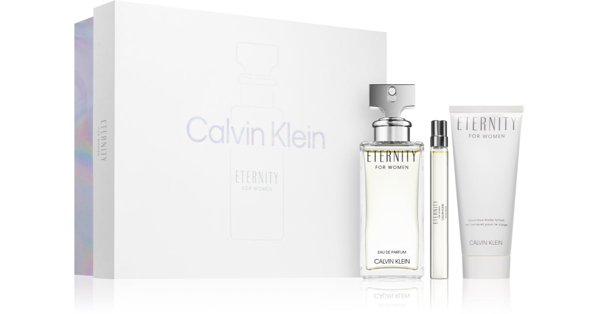 Calvin Klein Set Eternity pentru femei apa de parfum 100ml + lotiune de corp 100ml + apa de parfum 10ml