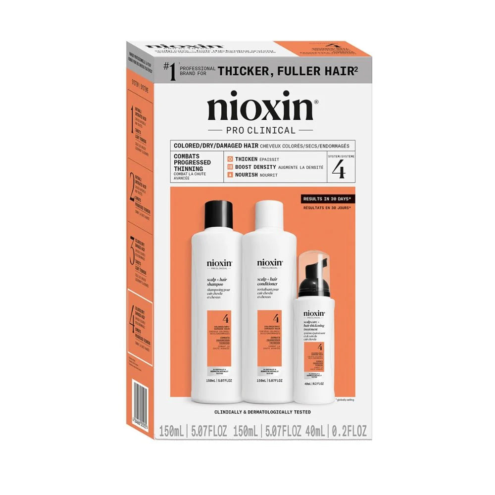 Nioxin System 4 - Kit - Behandlung für gefärbtes Haar mit fortgeschrittener Schwächung 3 U