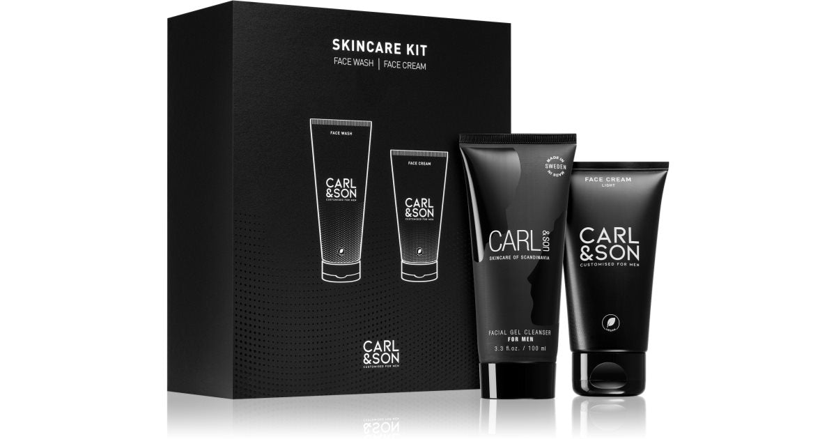 Carl &amp; Son Hautpflegeset Geschenkbox Gesichtsreinigungsgel 100 ml + Gesichts-Tagescreme 75 ml