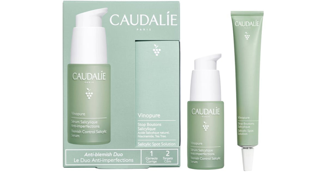 Caudalie Vinopure Duo geschenkdoos tegen huidoneffenheden 2 st