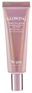 Crema solare viso Yepre Pink Collagen Glowing Ampoule Sun Cream SPF50+ PA++++ 50 ml