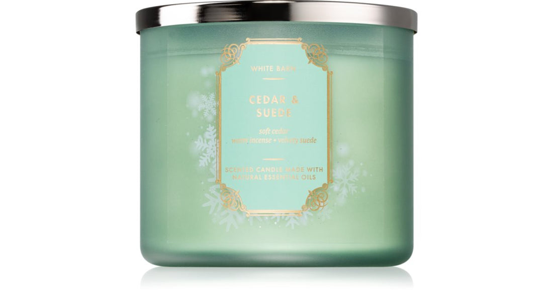 Bath &amp; Body Works Cedar &amp; Suede candela profumata 411 g