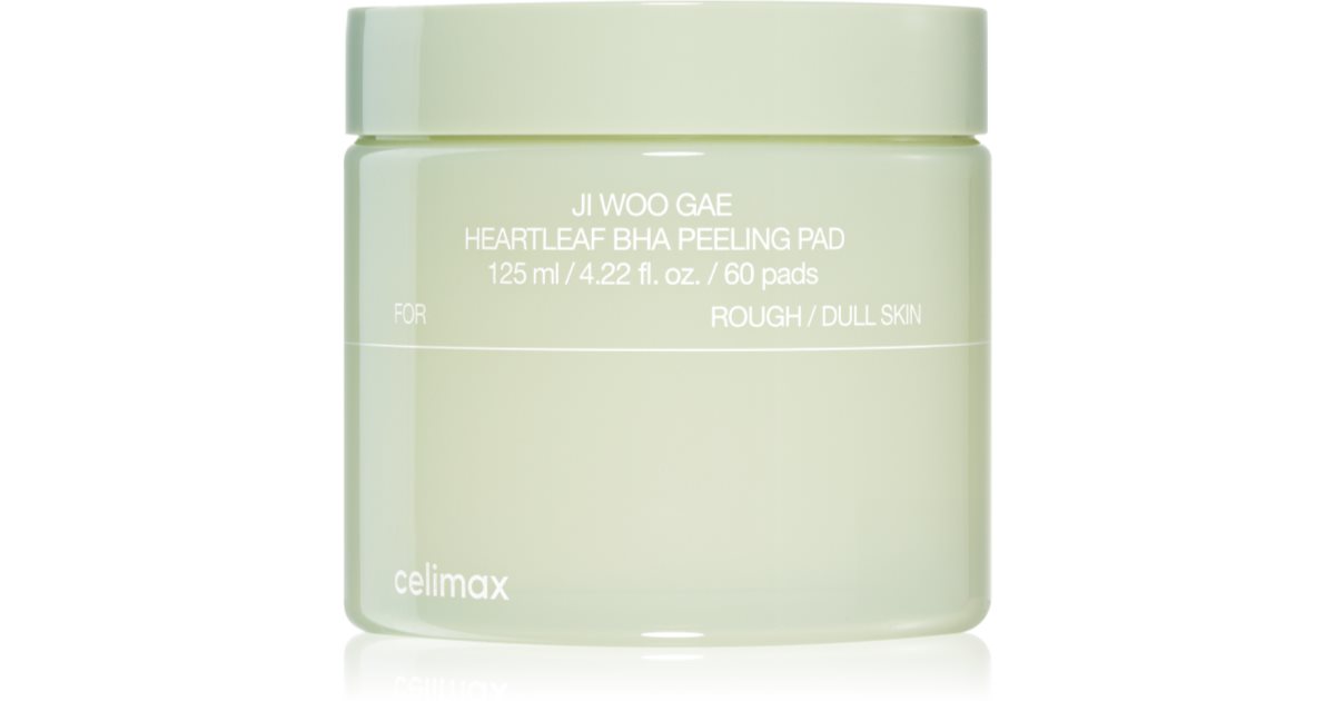 celimax Ji Woo Gae Heartleaf BHA Peeling Pad almohadillas exfoliantes con efecto calmante 60 uds