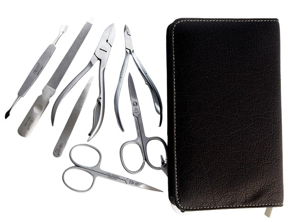 Set manicure, 7 pezzi, 6825R, nero Alpen
