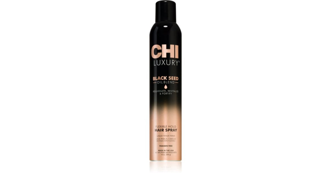 CHI Luxury Olio di semi neri lacca per capelli per un fissaggio flessibile 284 ml