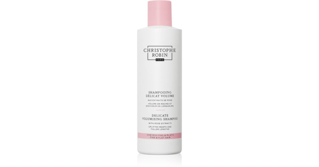 Christophe Robin Shampoing volumateur délicat aux extraits de rose pour cheveux délicats 250 ml