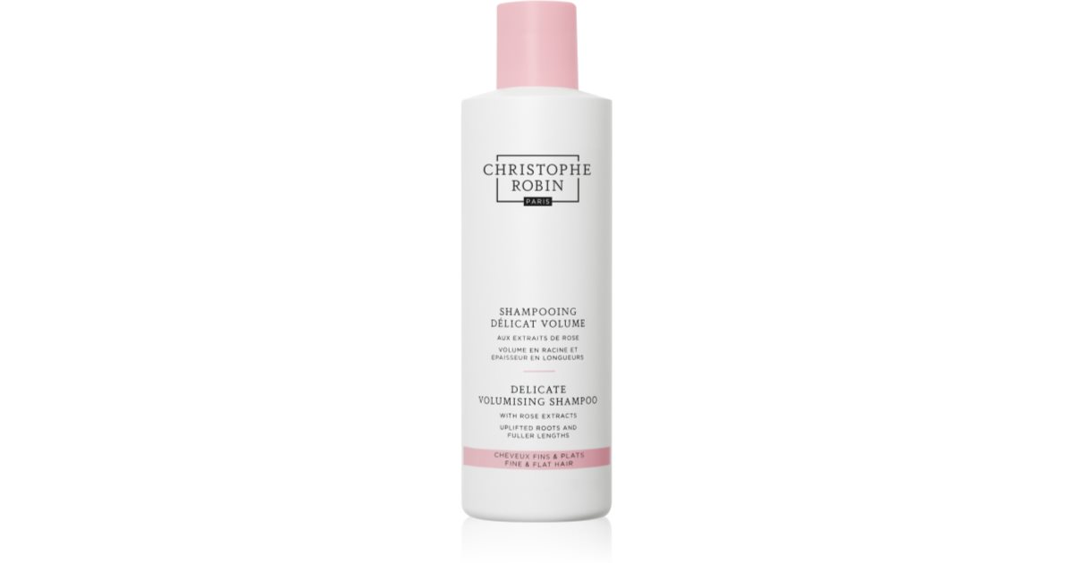 Christophe Robin Shampoo Volumizante Delicado com Extrato de Rosa para cabelos delicados 250 ml