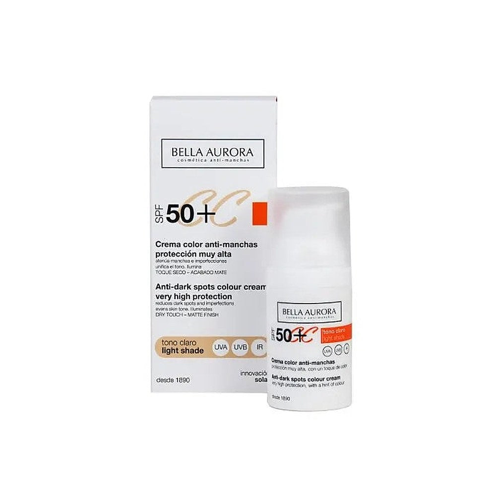 Bella Aurora CC Krem Anti-Flekker SPF 50 Lys 30 ml — Ansiktskrem