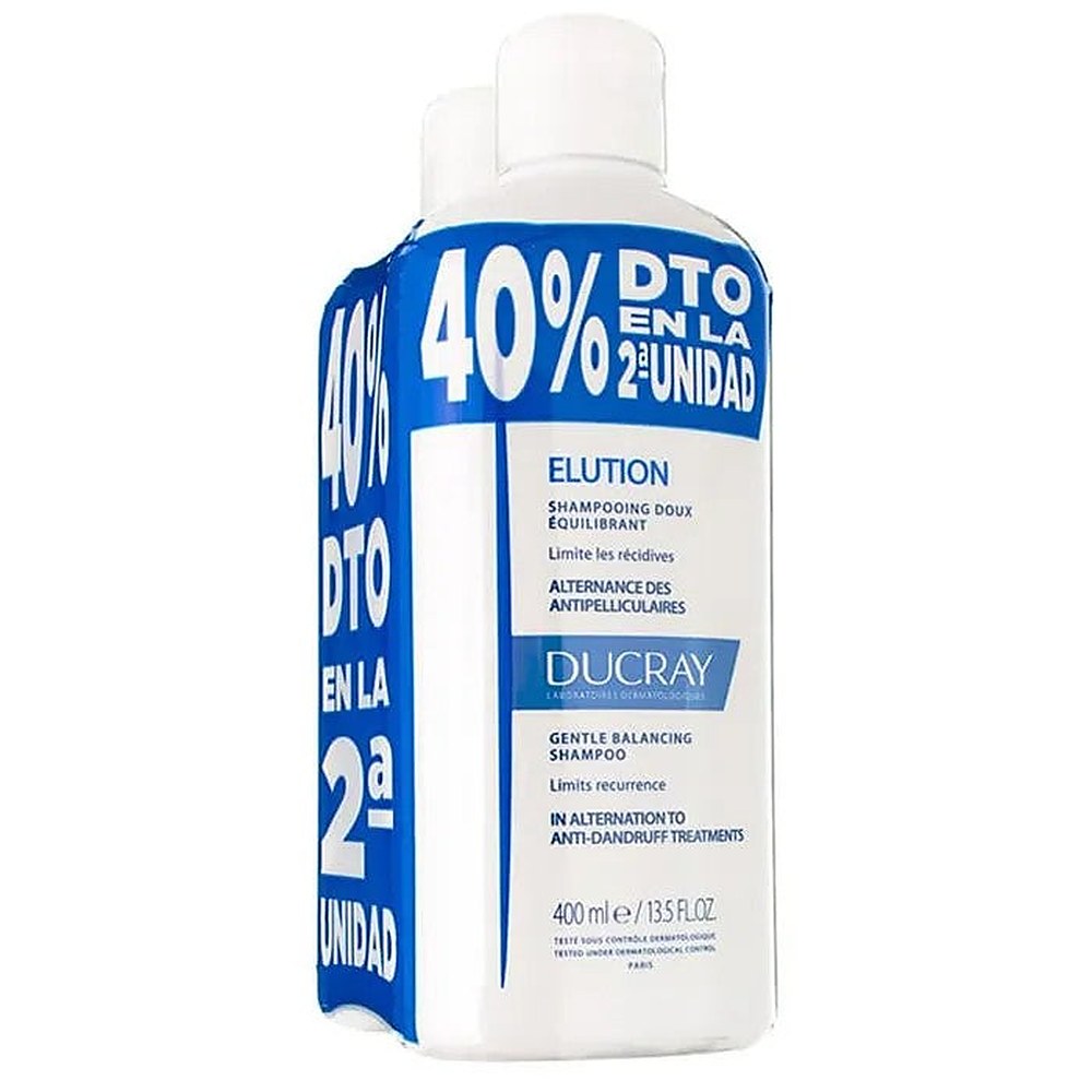 Ducray Elution Shampoo 2x400 ml — Shampoo