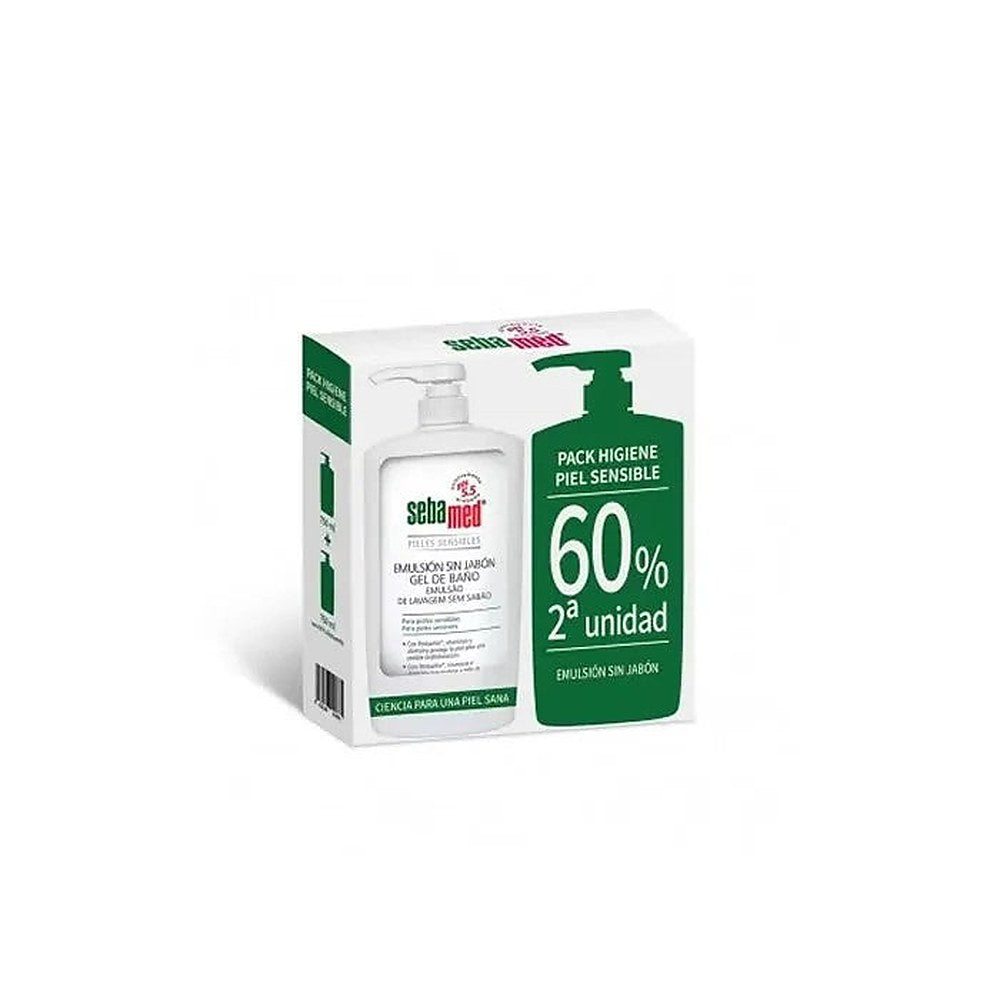 Sebamed Emulsione gel bagno senza sapone 2x750 ml — Bagnoschiuma