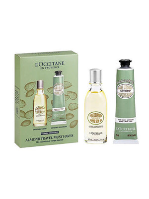סט מתנה לטיפוח הגוף של L'occitane en provence Almond Travel Must Haves 